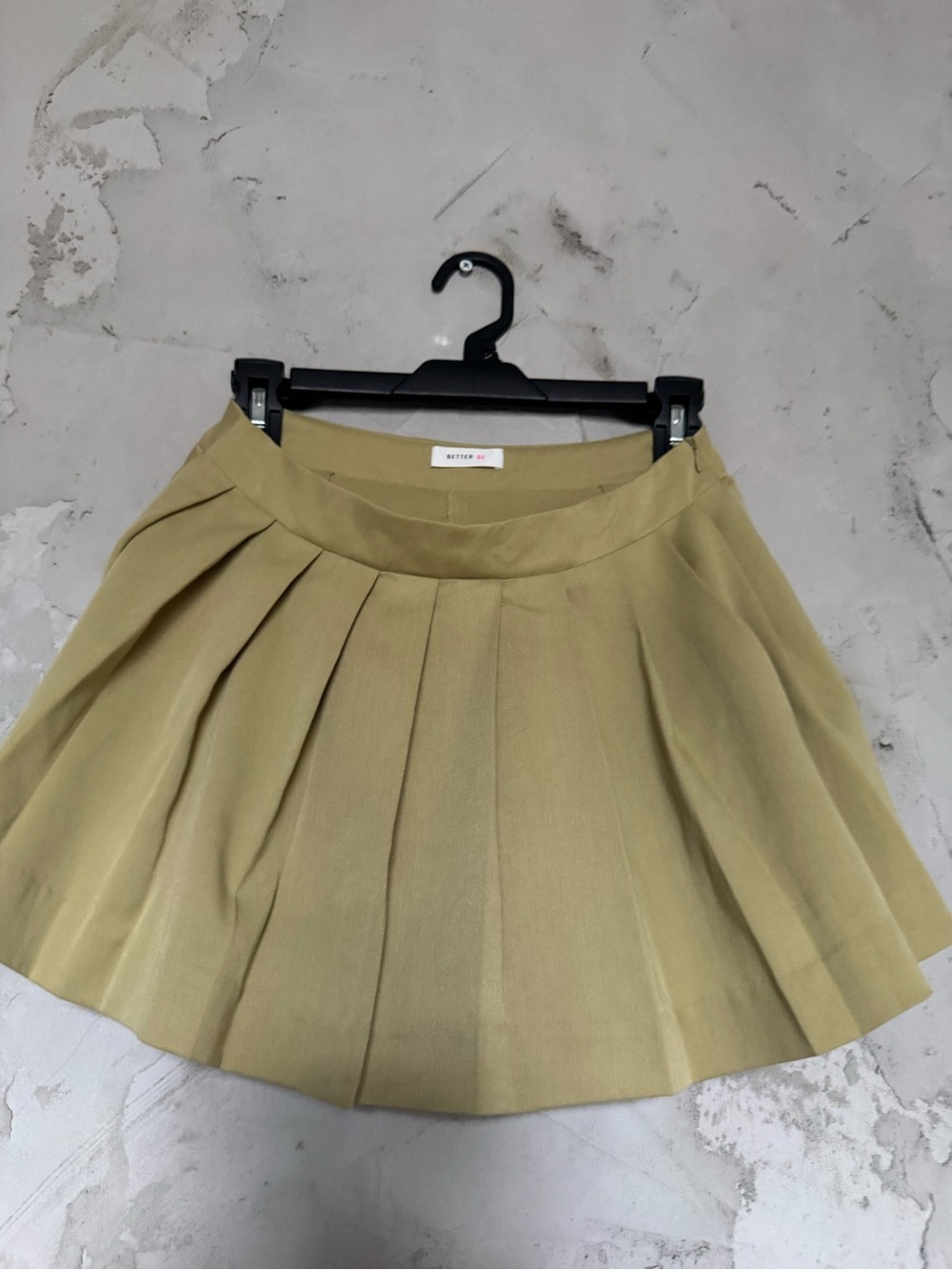 Better Be Olive Pleated Skort Mini Skirt
